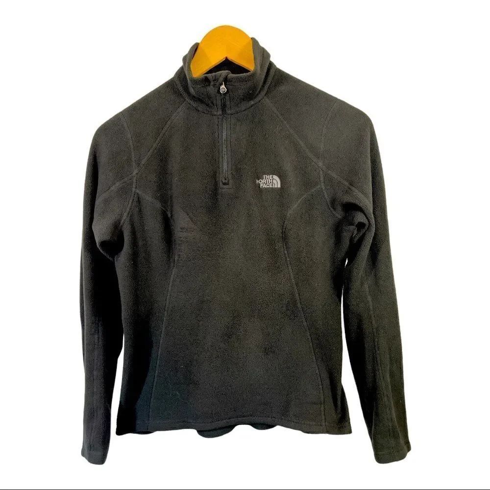 THE NORTH FACE Women’s 1/4 Zip Fleece Pullover Top Black Size Extra Small